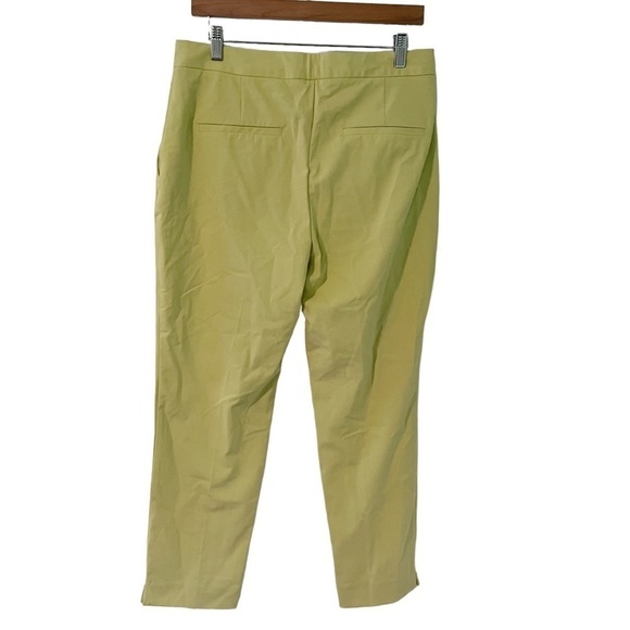 Zara Neon Yellow Straight Leg Ankle Trouser Pants - Picture 6 of 14